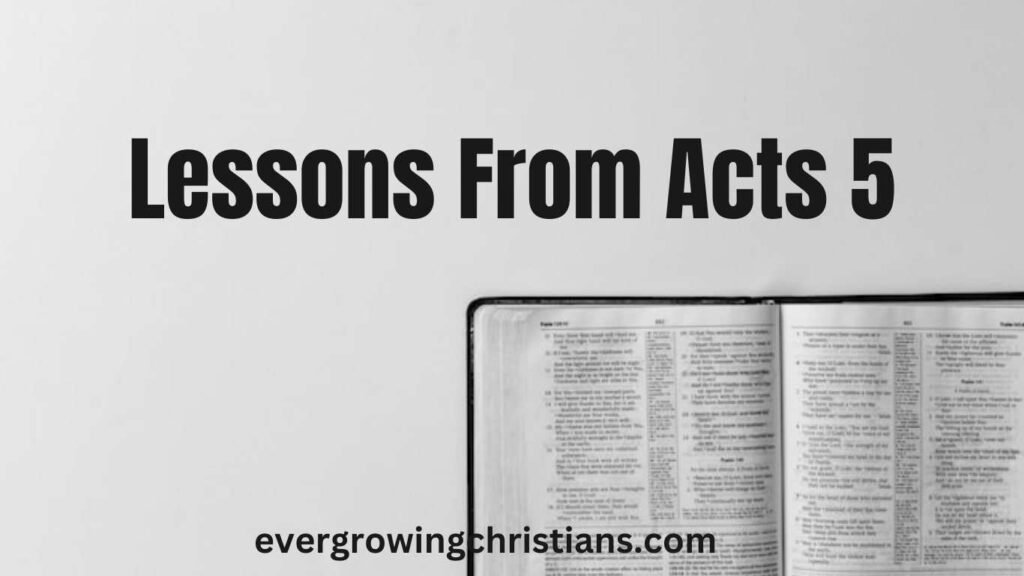 Lessons from Acts 5