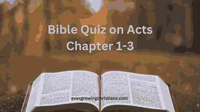 Bible Quiz on Acts Chapter 1-3