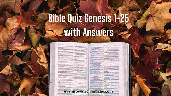 Bible Quiz Genesis 1-25 with Answers
