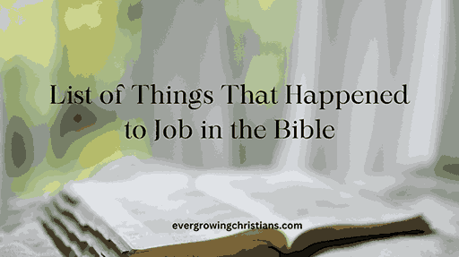 List of Things That Happened to Job in the Bible