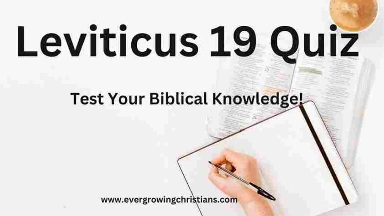 Leviticus 19 Quiz