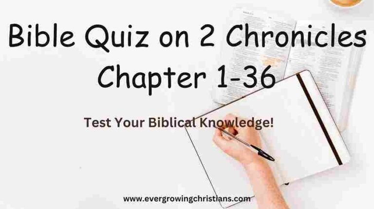 Bible Quiz on 2 Chronicles Chapter 1-36