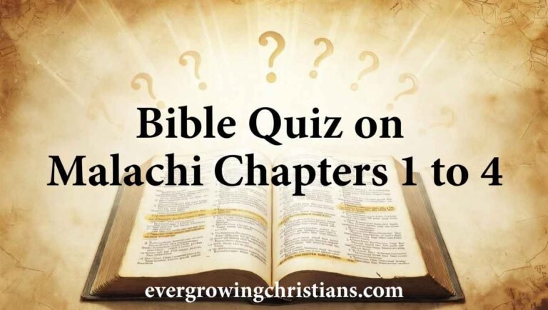 Bible Quiz on Malachi Chapters 1 to 4