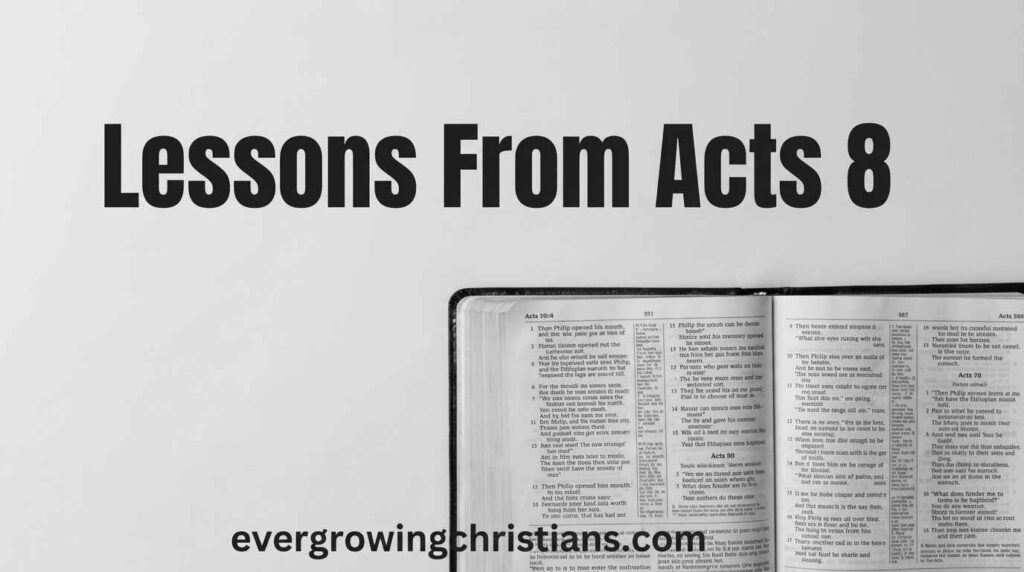 Lessons from Acts 8